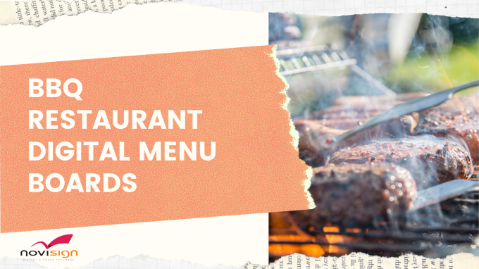 BBQ restaurant digital menu boards