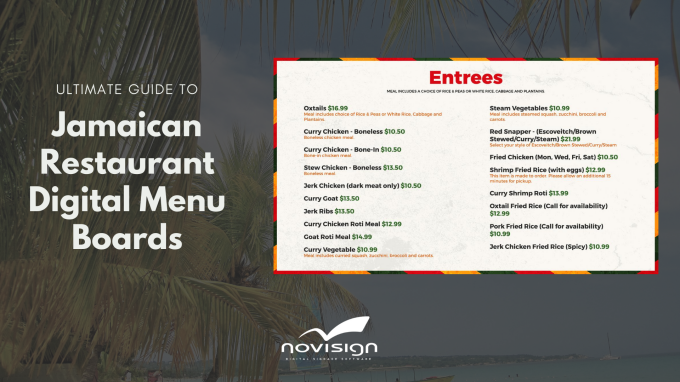 Guide to Jamaican Restaurant Digital Menu Boards