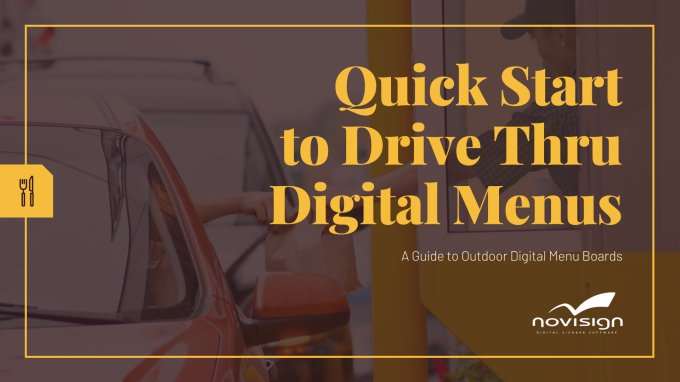 Drive thru digital menu boards