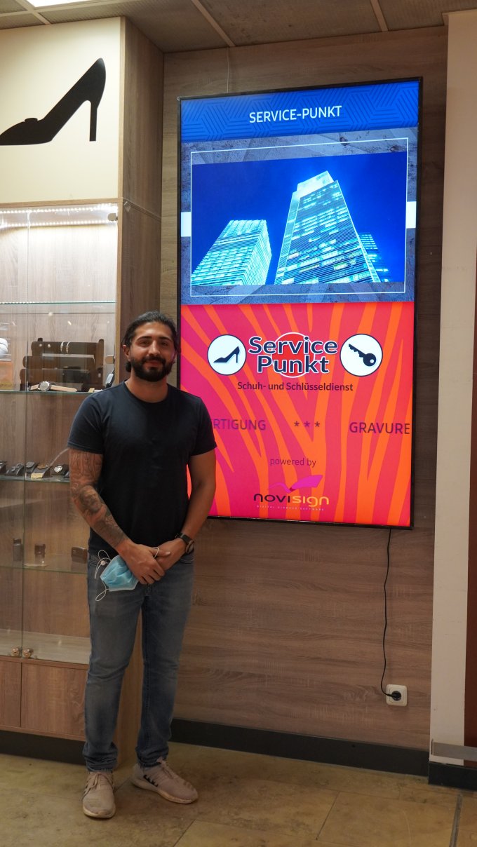 The store has digital signage now! Samsung digital signage