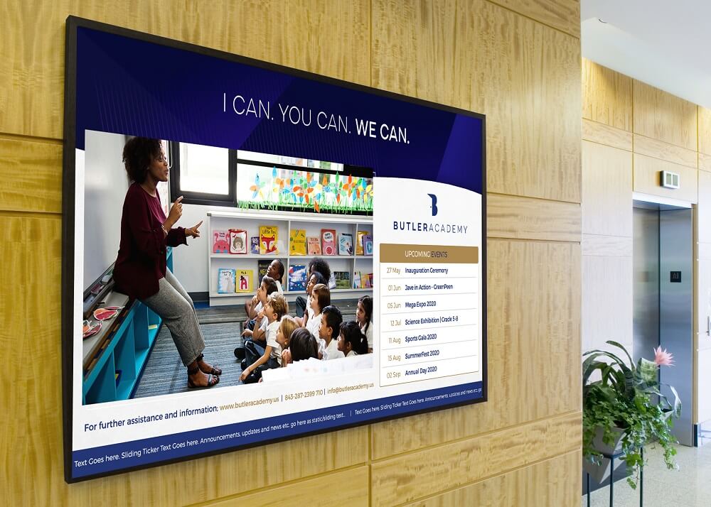 Lobby digital signage