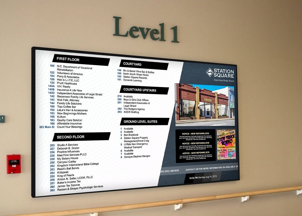 Wayfinding digital sign