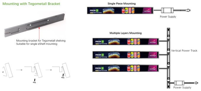 Mounting with tegometall bracket