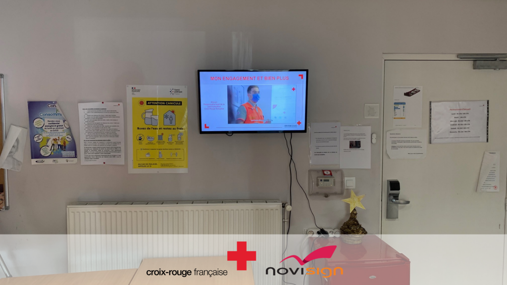 Red Cross digital signage