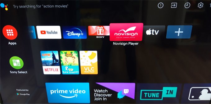 NoviSign Sony Android TV