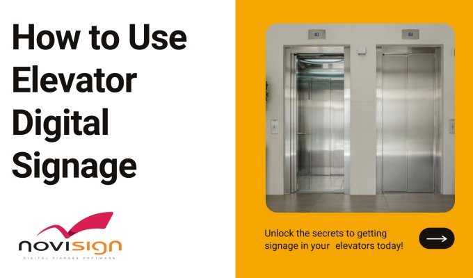 Digital signage for elevators