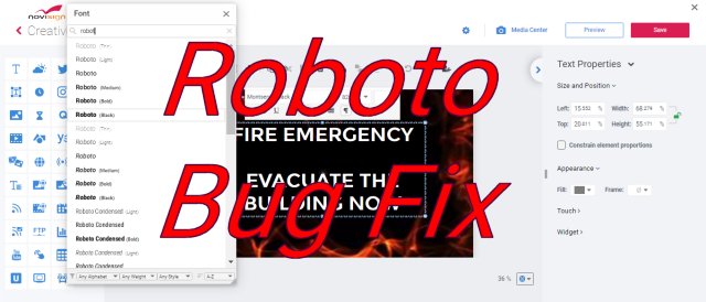 Roboto bug fix