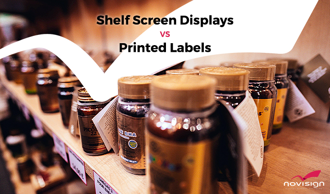 Shelf display vs. shelf label