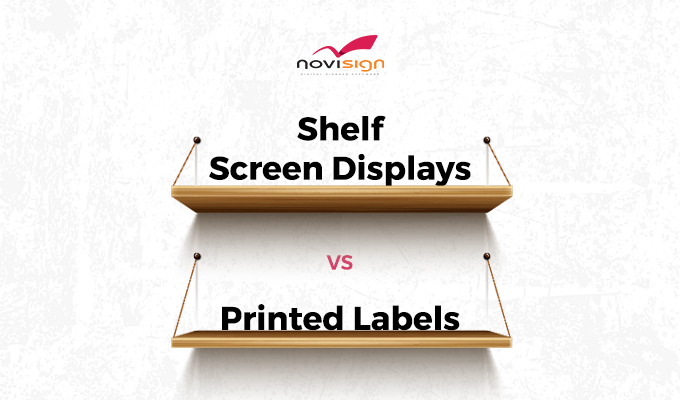 Shelf screen vs. shelf label