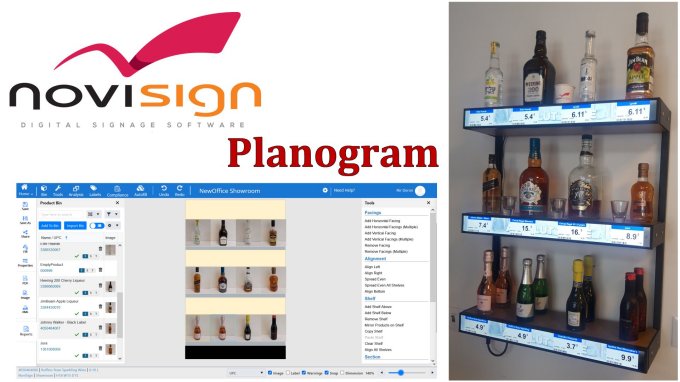 Digital signage planogram