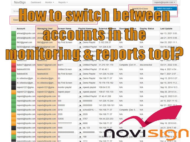 Accounts switch feature
