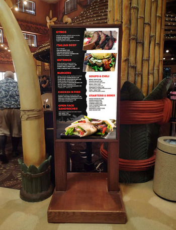 digital board for restaurant menus