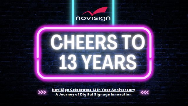 NoviSign 13 year anniversary