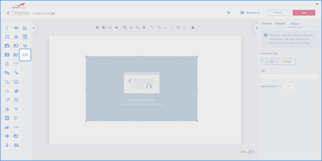 Embedded HTML widget - step 1