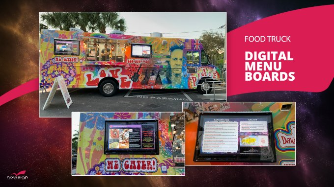 Food truck digital menu boards