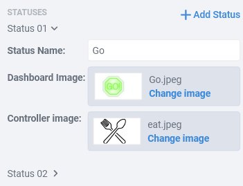 Smart switch widget controller properties