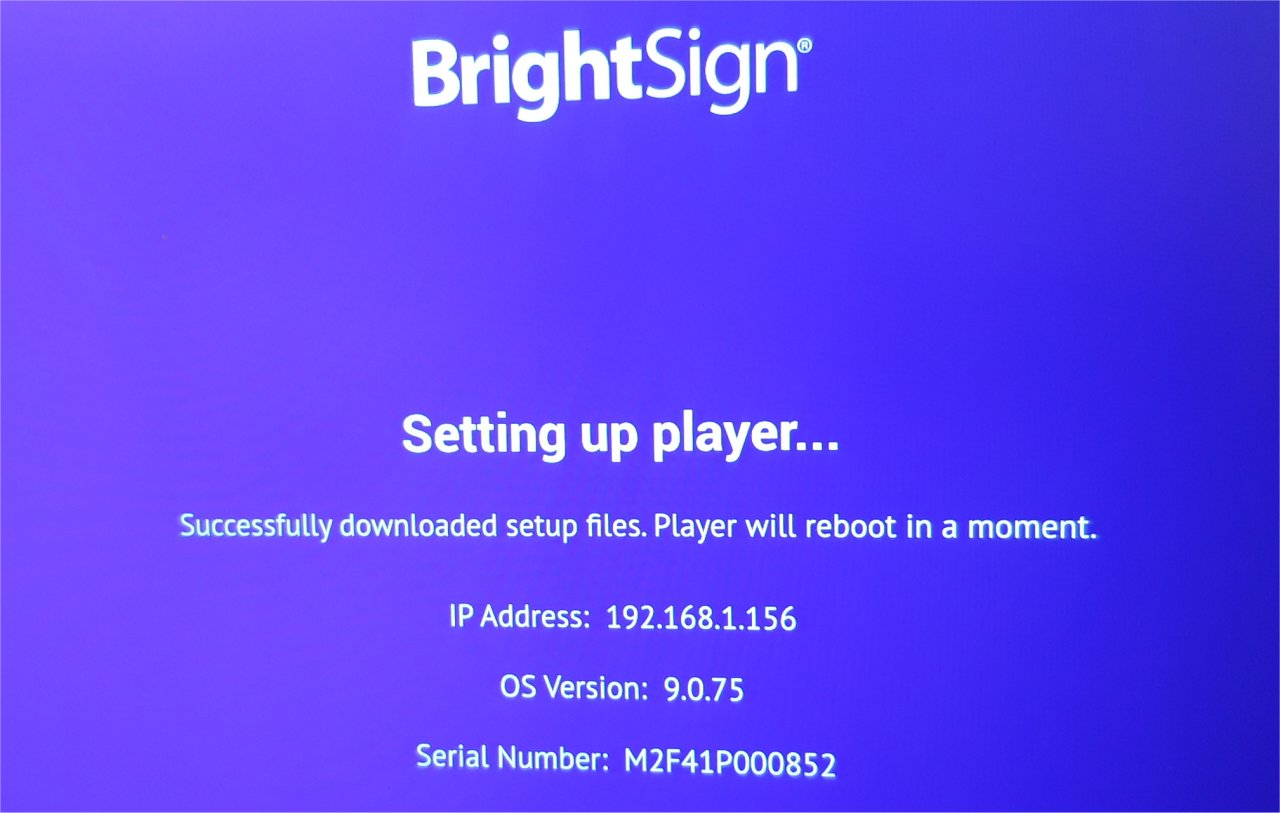 BrightSign setting up player 4