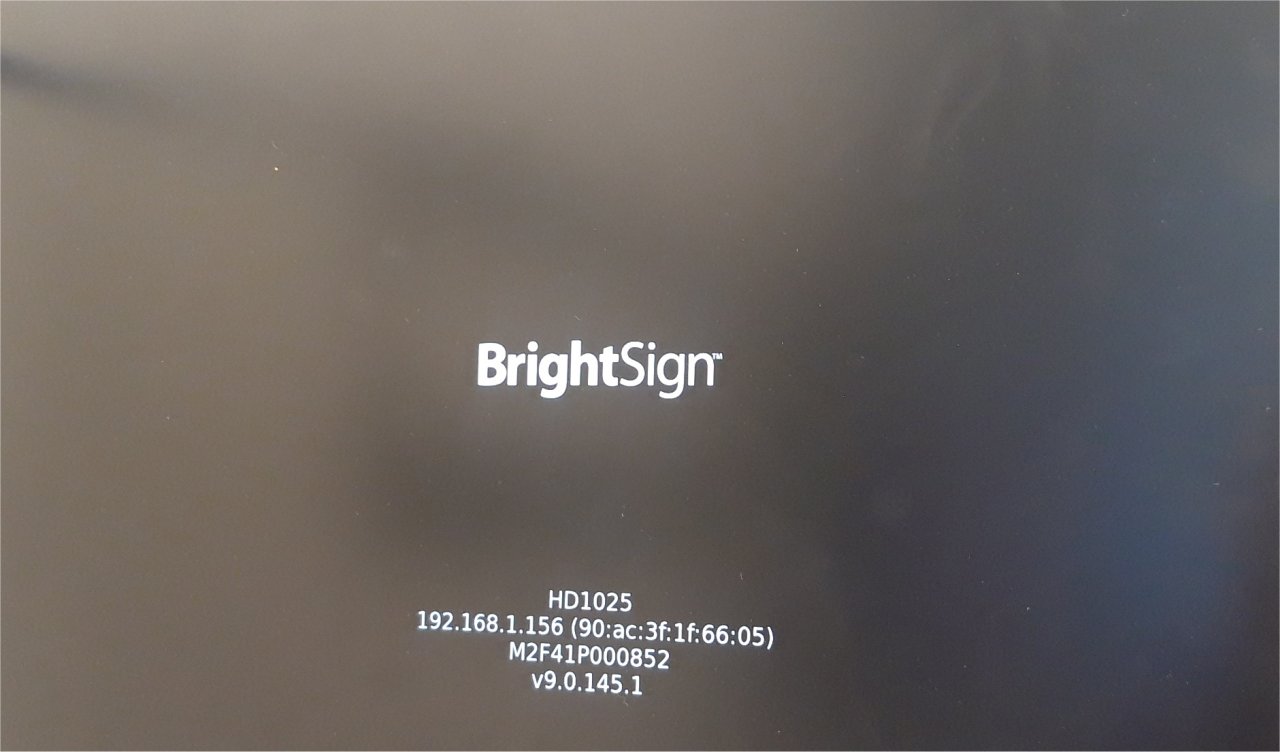BrightSign setting up player 5