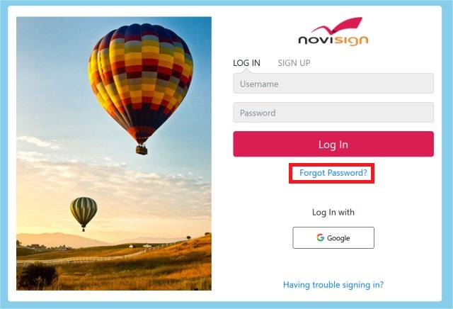 Forgot password