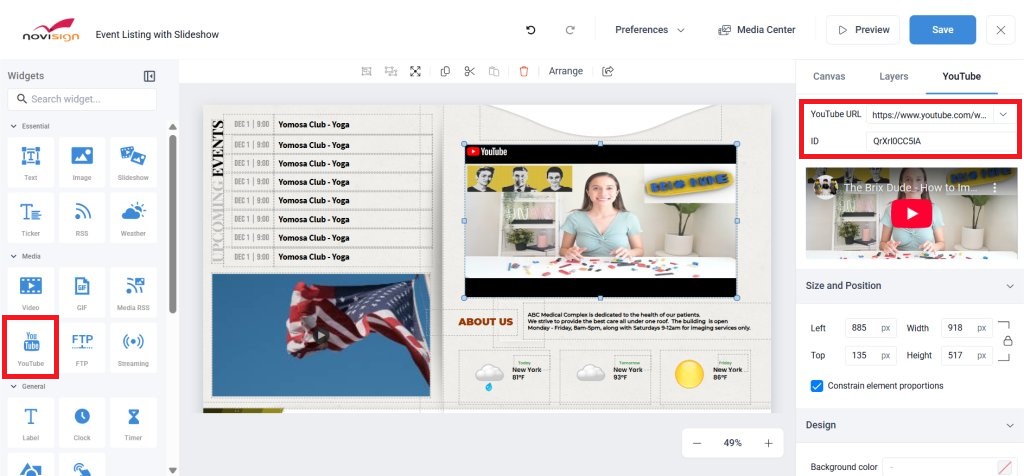 YouTube-widget