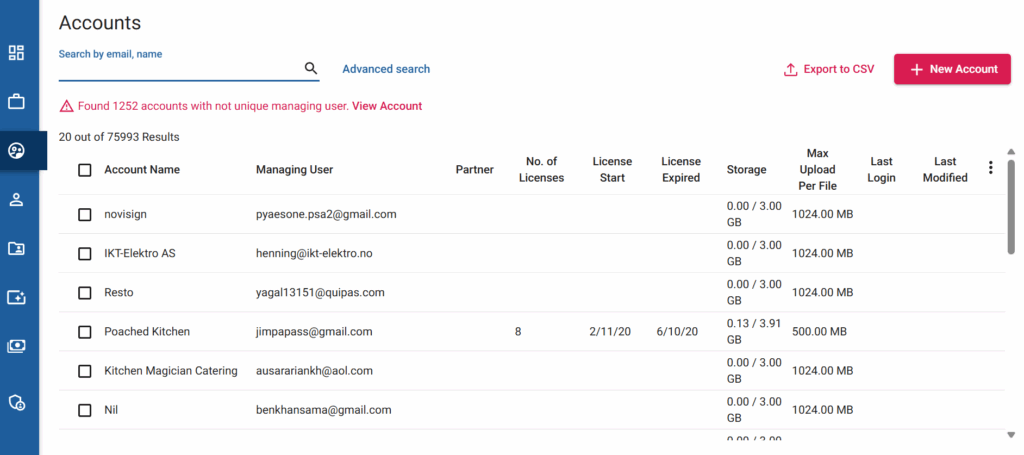 creating an account