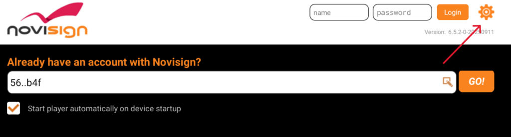 Android app settings