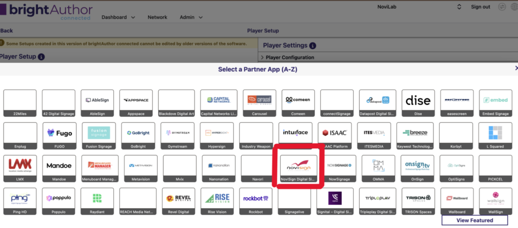 Selecting Partner App publishing mode
