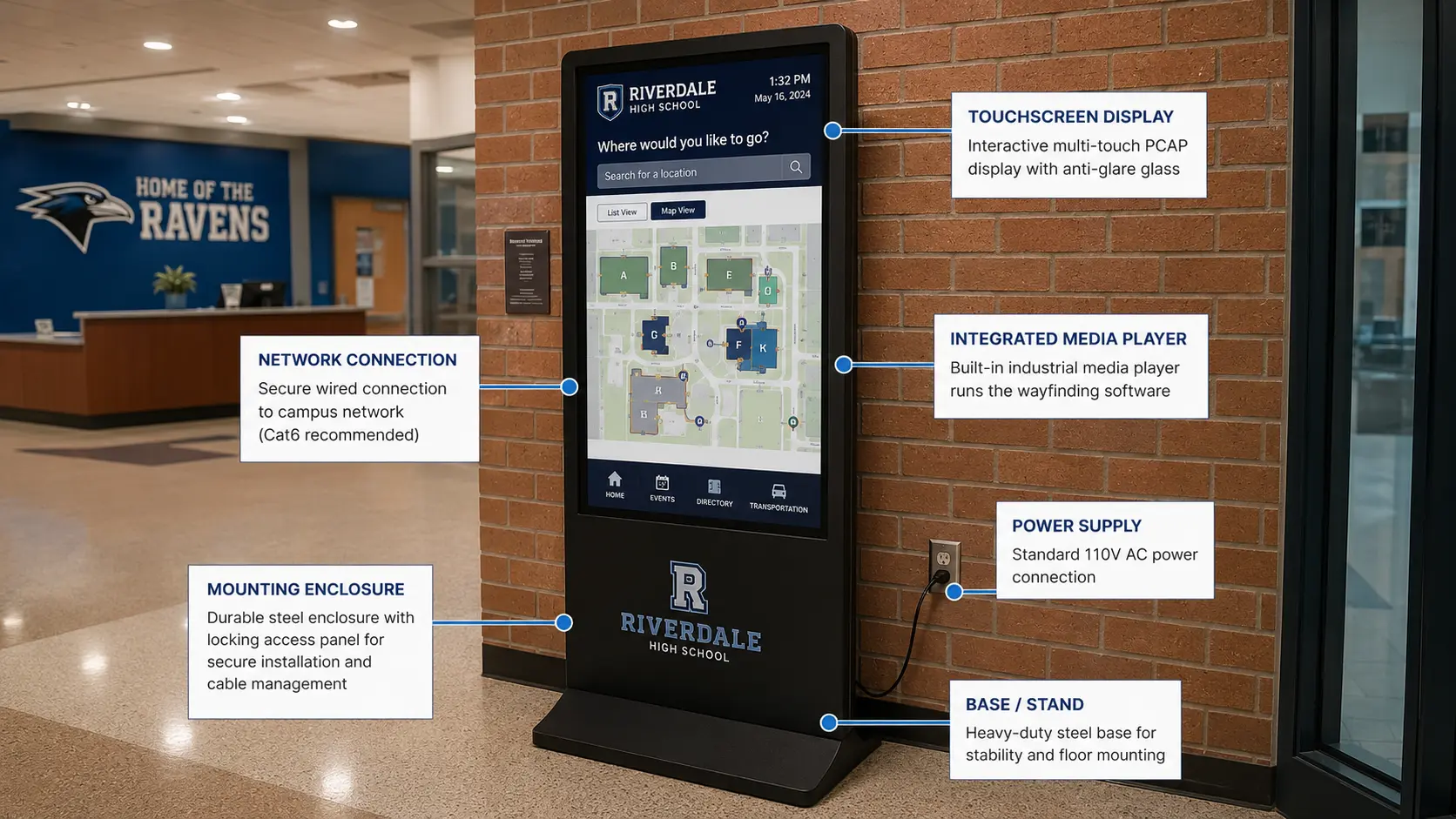 Wayfinding kiosk hardware what you need